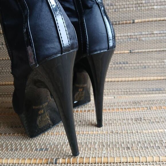 Ellie Shoes E-609-Raven-L 6" Lace Knee High Womens Boot Size 10 - Picture 8 of 10